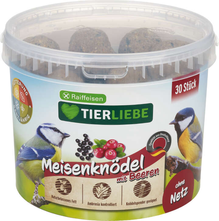 TIERLIEBE Meisenknödel mit Beeren, ohne Netz